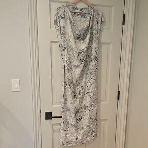 Banana Republic Black and White Maxi Dress